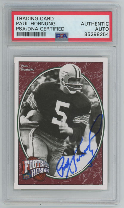 2008 UD Football Heroes Paul Hornung Auto - PSA/DNA Authentic