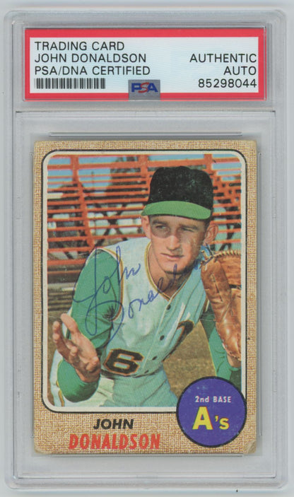 1968 Topps John Donaldson Auto - PSA/DNA Authentic (8044)