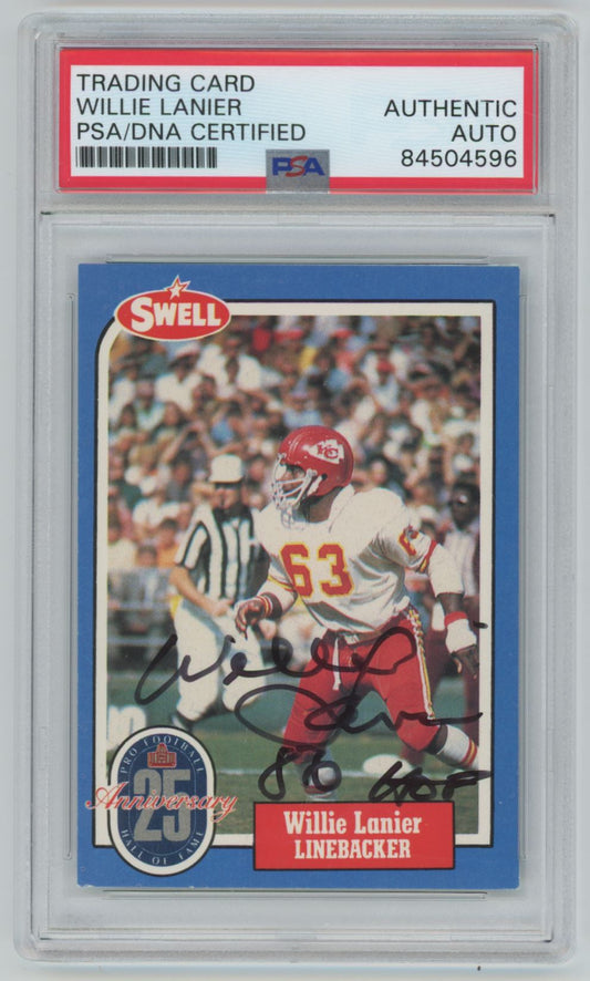 1988 Swell Willie Lanier Auto - PSA/DNA