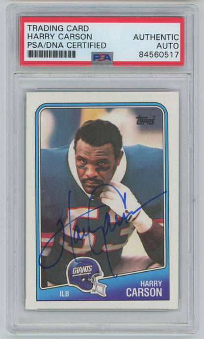 1988 Topps Harry Carson Auto - PSA/DNA