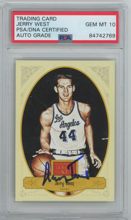 2012 Panini Golden Age #142 Jerry West Auto - PSA 10 Auto Grade