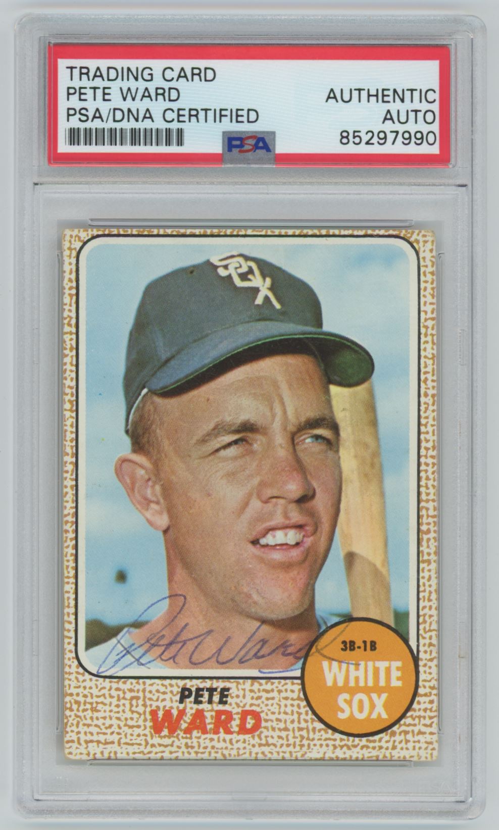 1968 Topps Pete Ward Auto - PSA/DNA Authentic (7990)