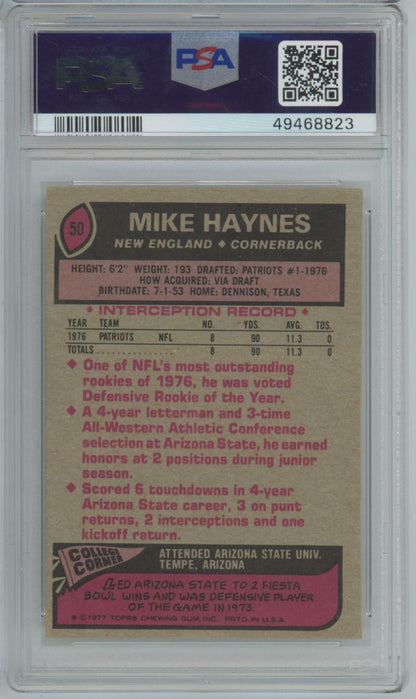 1977 Topps All-Pro Mike Haynes #50 Auto - PSA/DNA Authentic