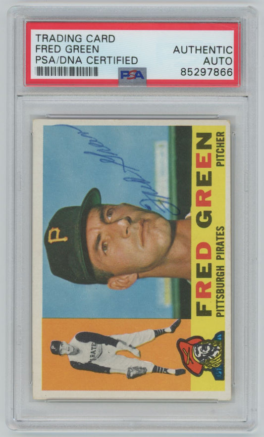 1960 Topps Fred Green #272 Auto - PSA/DNA Authentic