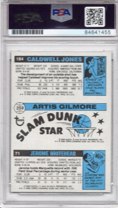 1980 TOPPS ARTIS GILMORE #184 HOF AUTOGRAPH PSA/DNA AUTO GRADE GEM MT 10