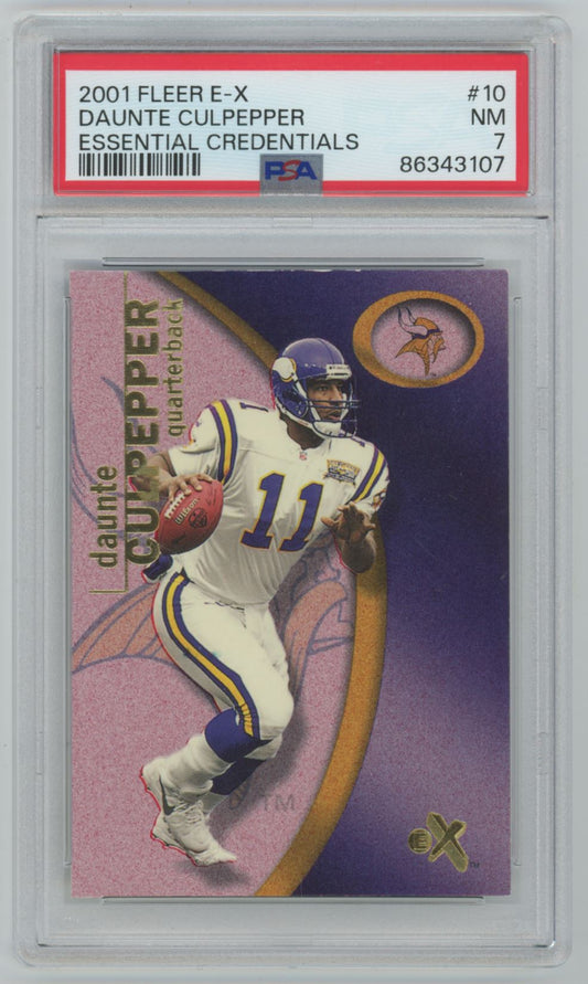 2001 Fleer E-X Daunte Culpepper Essential Credentials /299 - PSA 7