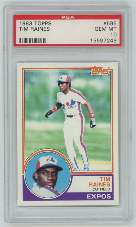 1983 Topps Tim Raines #595 - PSA 10