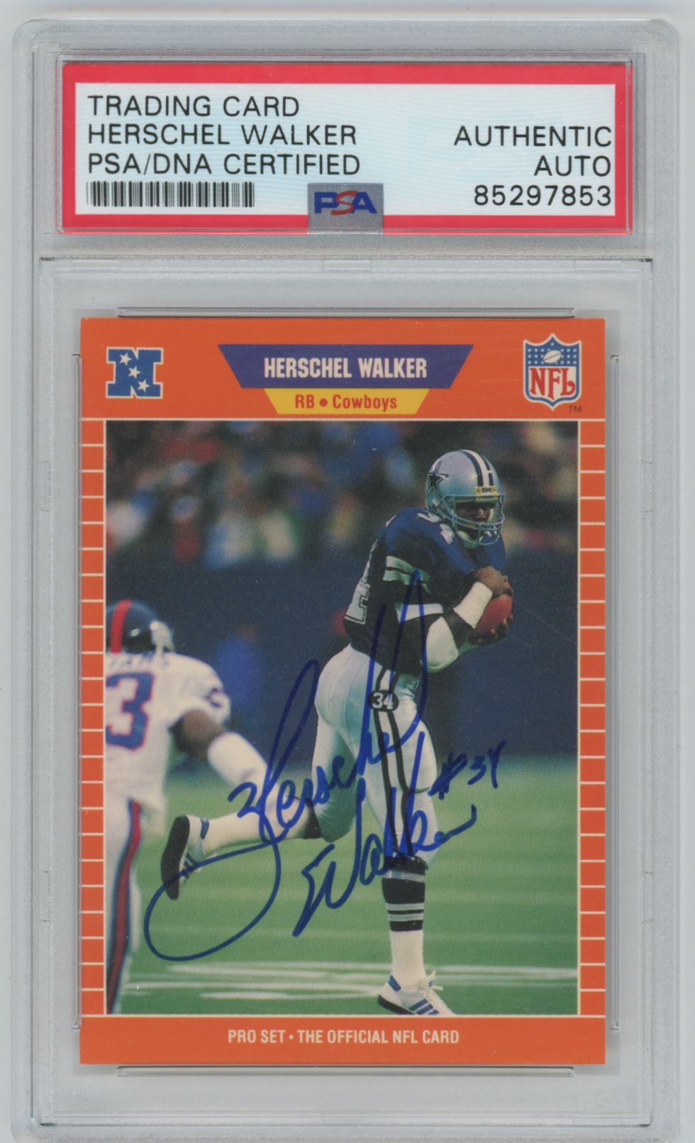 1989 Pro Set Herschel Walker Auto - PSA/DNA