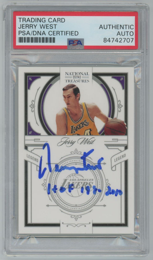 2010 National Treasures Jerry West /99 Auto "HOF 1980-2010" - PSA/DNA