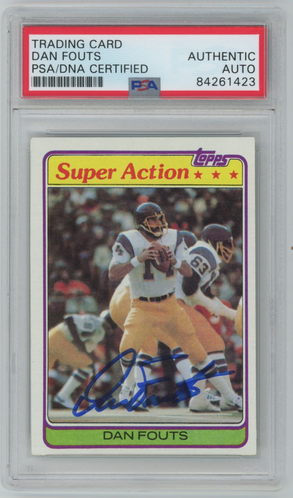 1981 Topps Super Action Dan Fouts #153 Auto - PSA/DNA Authentic