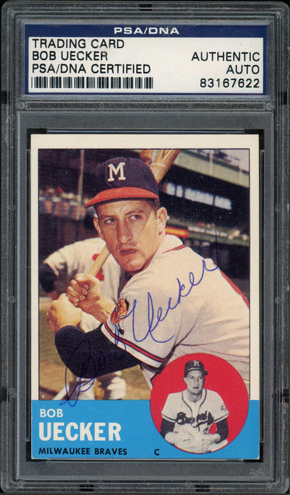 1963 Topps #126 Bob Uecker Autograph PSA Authentic (7622)