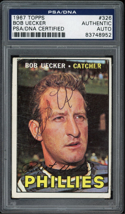 1967 Topps #326 Bob Uecker Autograph PSA Authentic