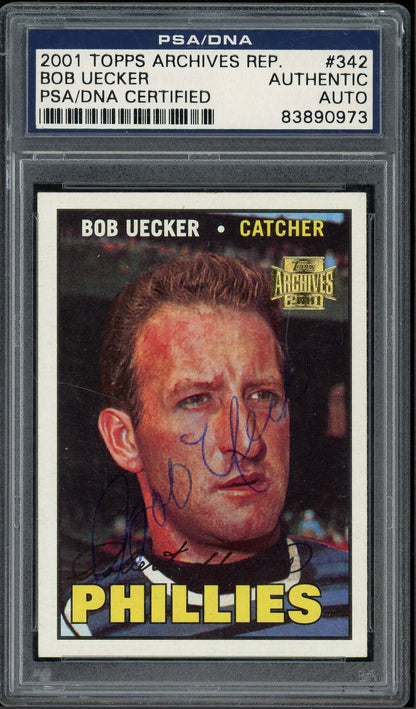 2001 Topps Archives #342 Bob Uecker Autograph PSA Authentic