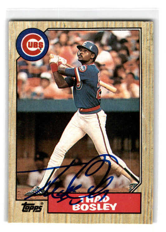 1987 Topps #58 Thad Bosley Autograph