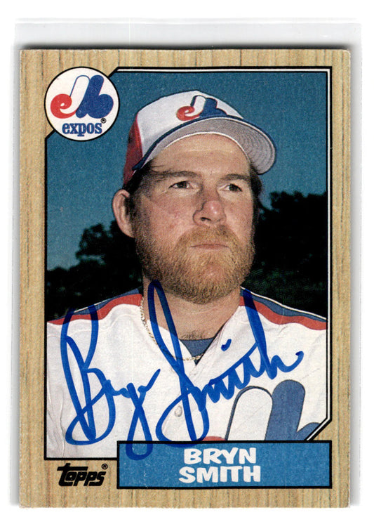 1987 Topps #505 Bryn Smith Autograph