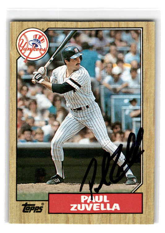 1987 Topps #102 Paul Zuvella Autograph