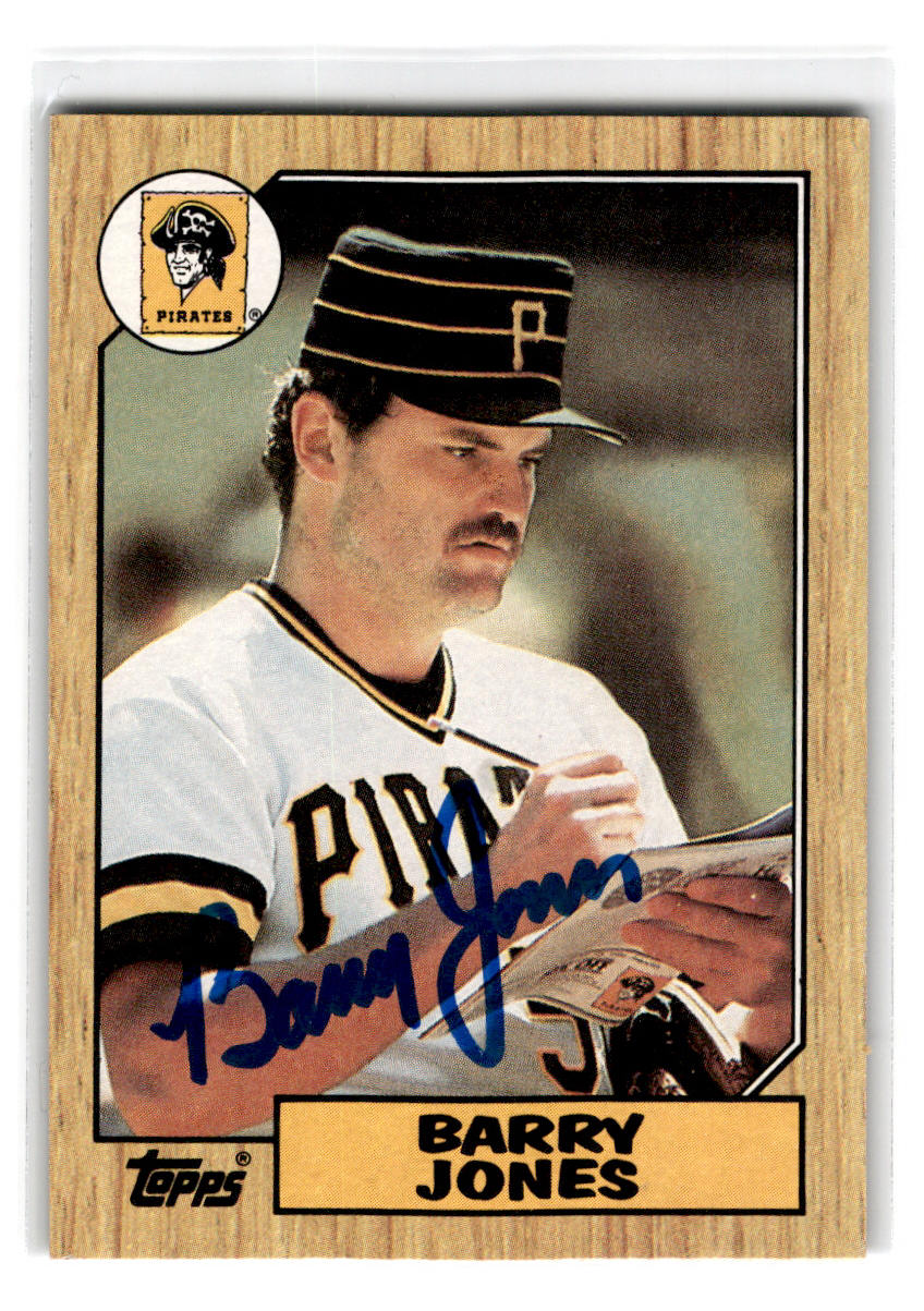 1987 Topps #494 Barry Jones Autograph