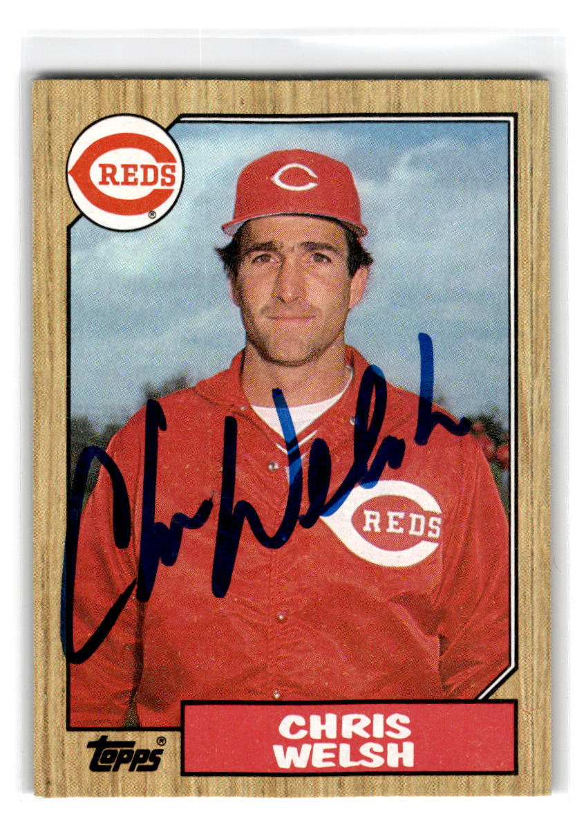 1987 Topps #592 Chris Welsh Autograph