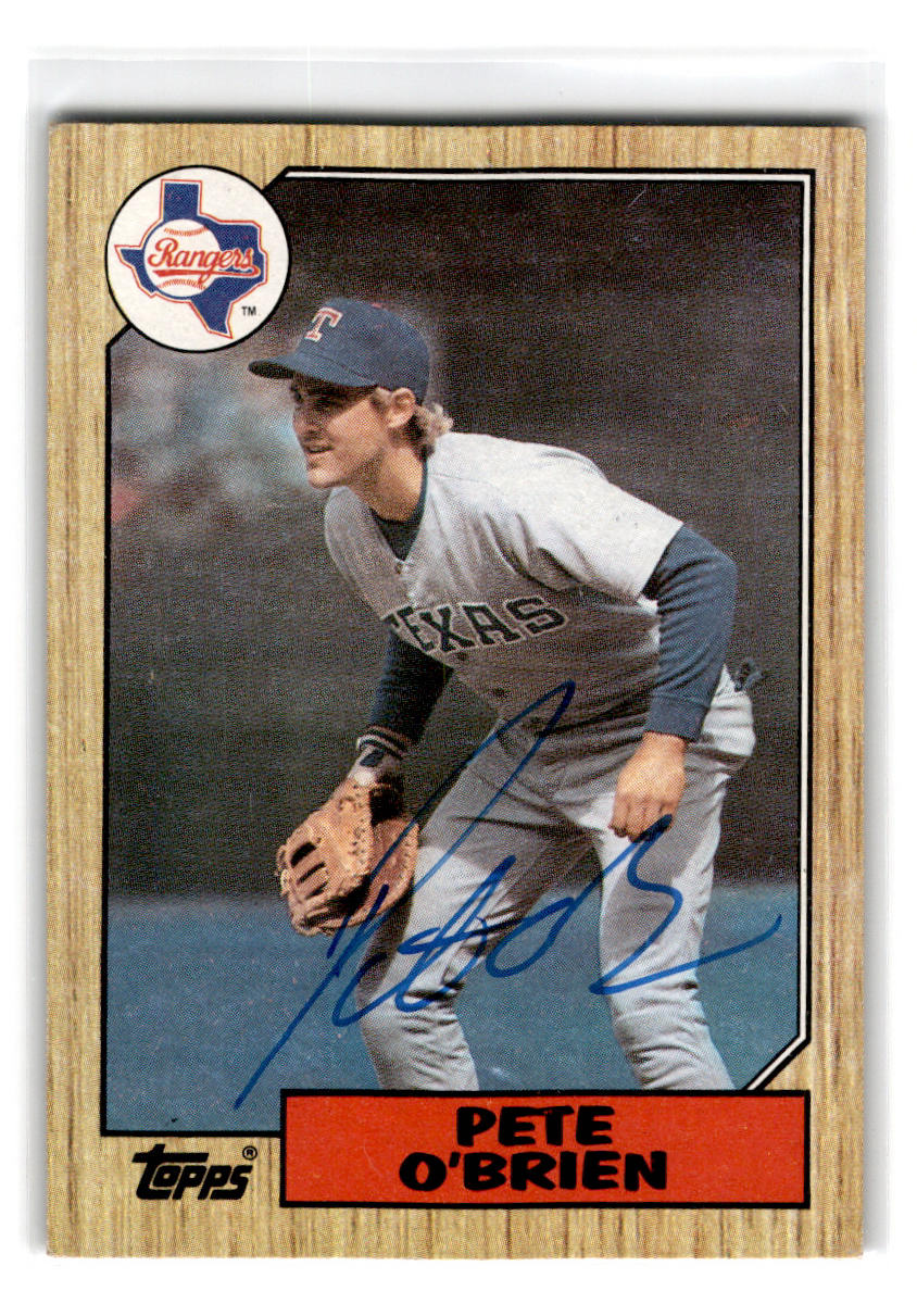 1987 Topps #17 Pete O'Brien Autograph