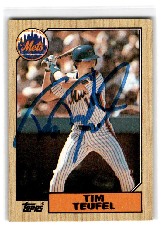 1987 Topps #158 Tim Teufel Autograph