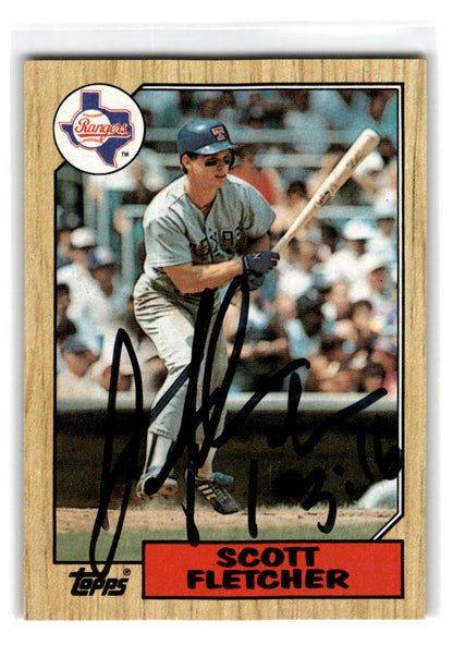 1987 Topps #462 Scott Fletcher Autograph