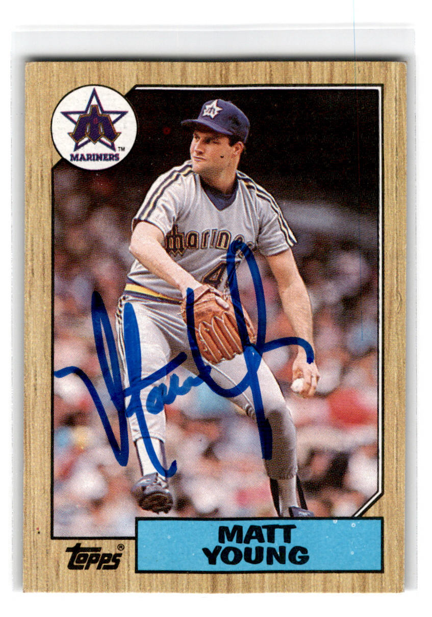 1987 Topps #19 Matt Young Autograph