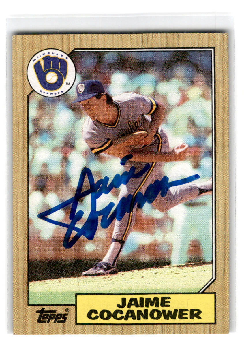 1987 Topps #423 Jaime Cocanower Autograph