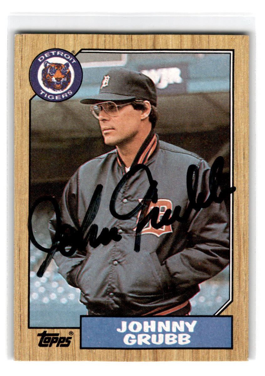 1987 Topps #384 Johnny Grubb Autograph