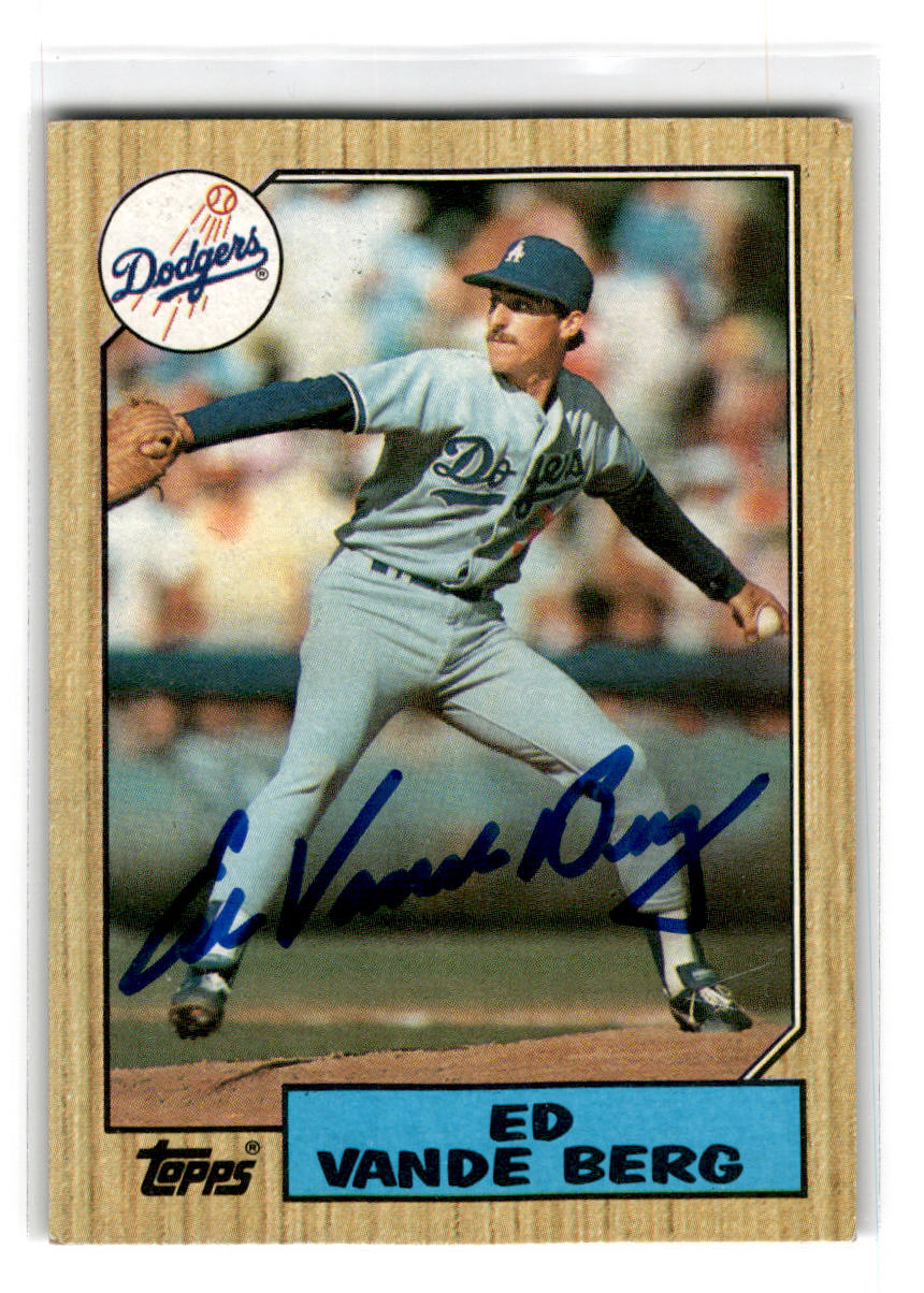 1987 Topps #717 Ed Vande Berg Autograph