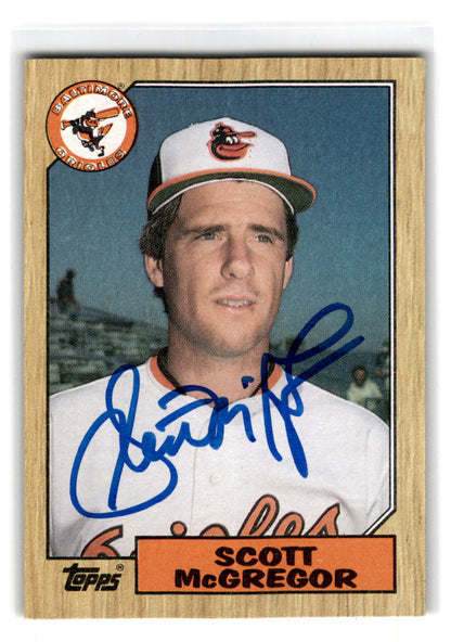 1987 Topps #708 Scott McGregor Autograph