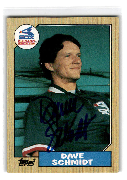 1987 Topps #703 Dave Schmidt Autograph