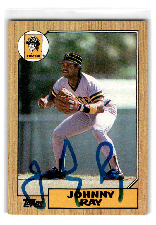 1987 Topps #747 Johnny Ray Autograph