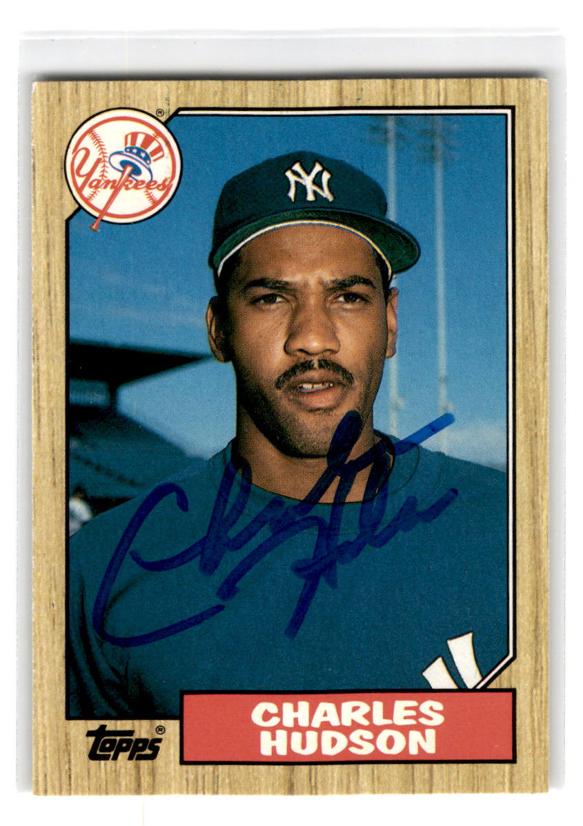 1987 Topps Traded #50T Charles Hudson Autograph