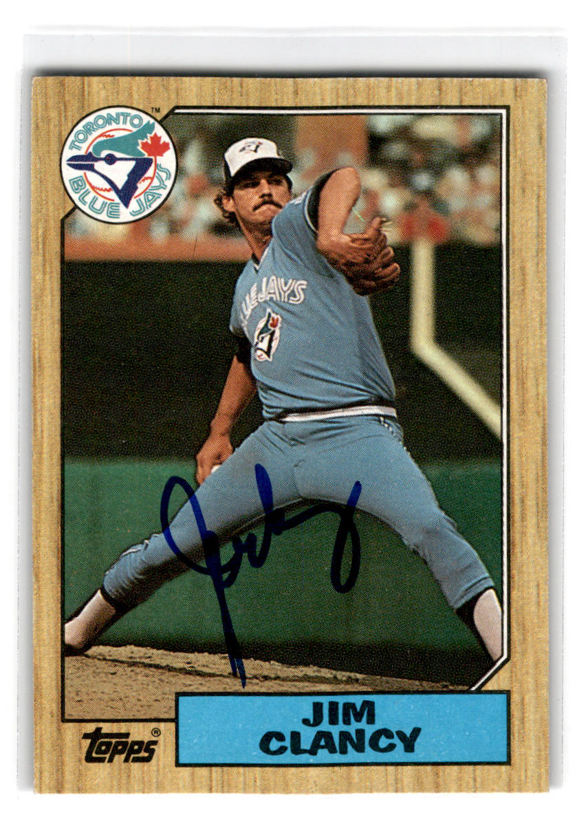 1987 Topps #122 Jim Clancy Autograph