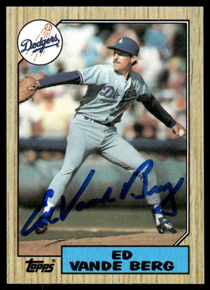 1987 Topps #717 Ed Vande Berg Autograph