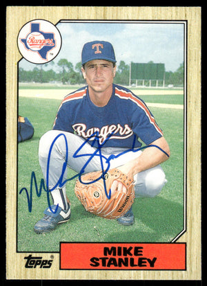 1987 Topps Traded #116T Mike Stanley Autograph
