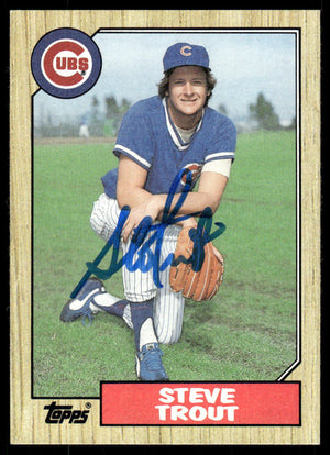 1987 Topps #750 Steve Trout Autograph