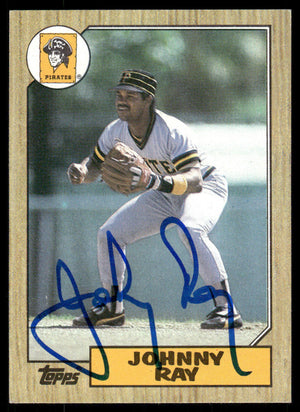 1987 Topps #747 Johnny Ray Autograph