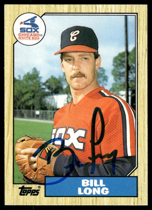1987 Topps Traded #67T Bill Long Autograph