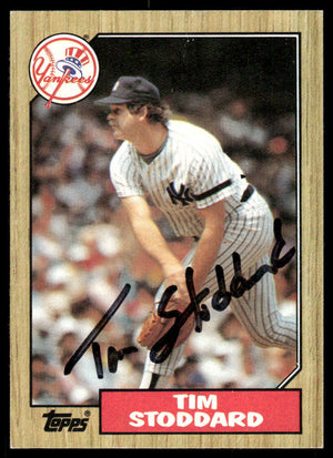 1987 Topps #788 Tim Stoddard Autograph