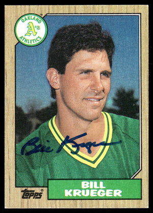 1987 Topps #238 Bill Krueger Autograph