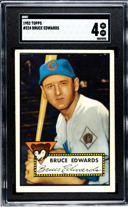 1952 Topps #224 Bruce Edwards SGC 4