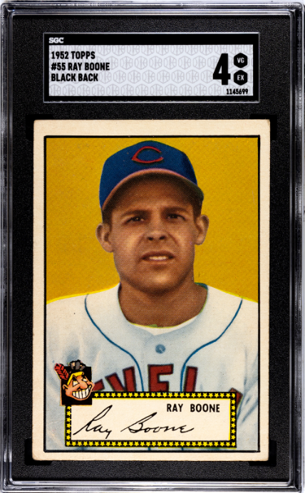 1952 Topps #55 Ray Boone Black Back SGC 4