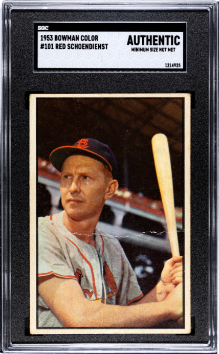 1953 Bowman Color #101 Red Schoendienst SGC A