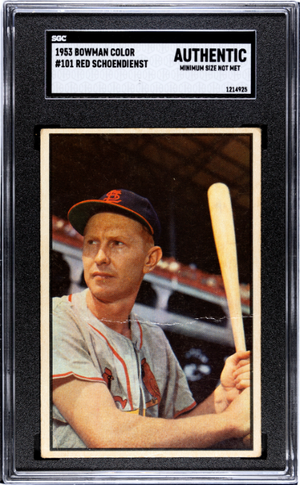 1953 Bowman Color #101 Red Schoendienst SGC Authentic