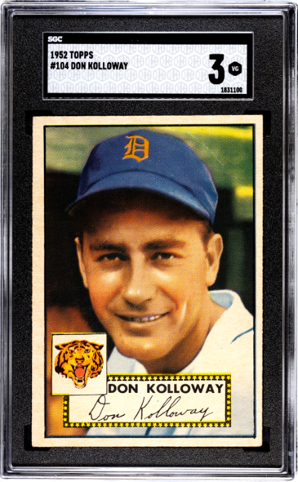 1952 Topps #104 Don Kolloway SGC 3