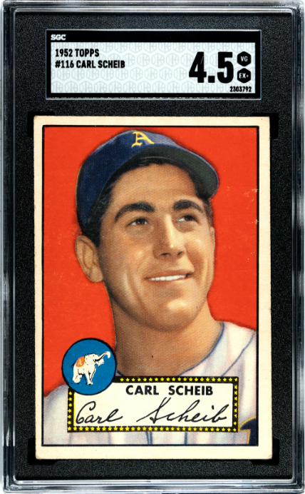 1952 Topps #116 Carl Scheib SGC 4.5