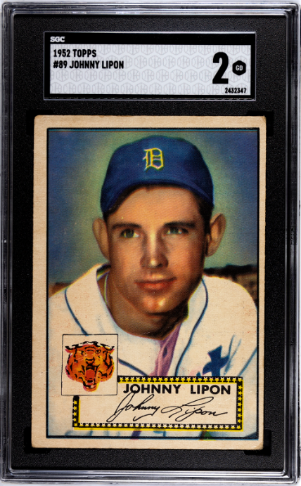 1952 Topps #89 Johnny Lipon SGC 2