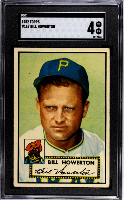 1952 Topps #167 Bill Howerton SGC 4