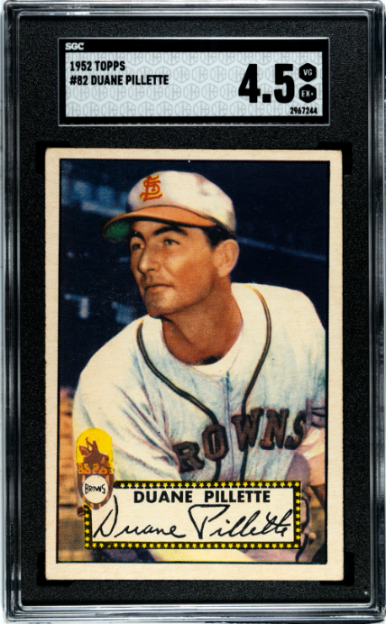 1952 Topps #82 Duane Pillette SGC 4.5